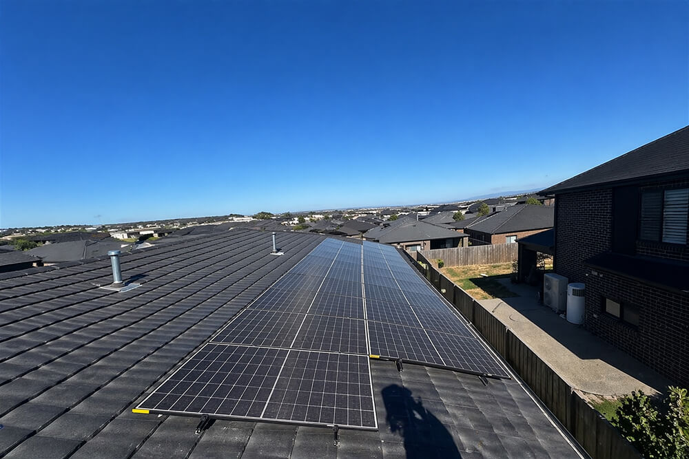 Solar panel rooftop installation