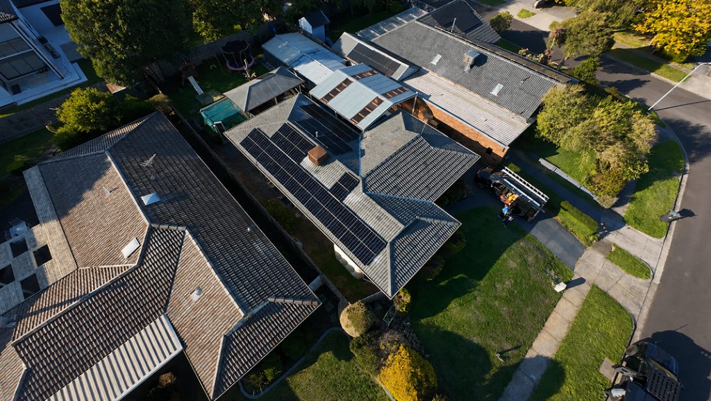 Solar panel rooftop installation