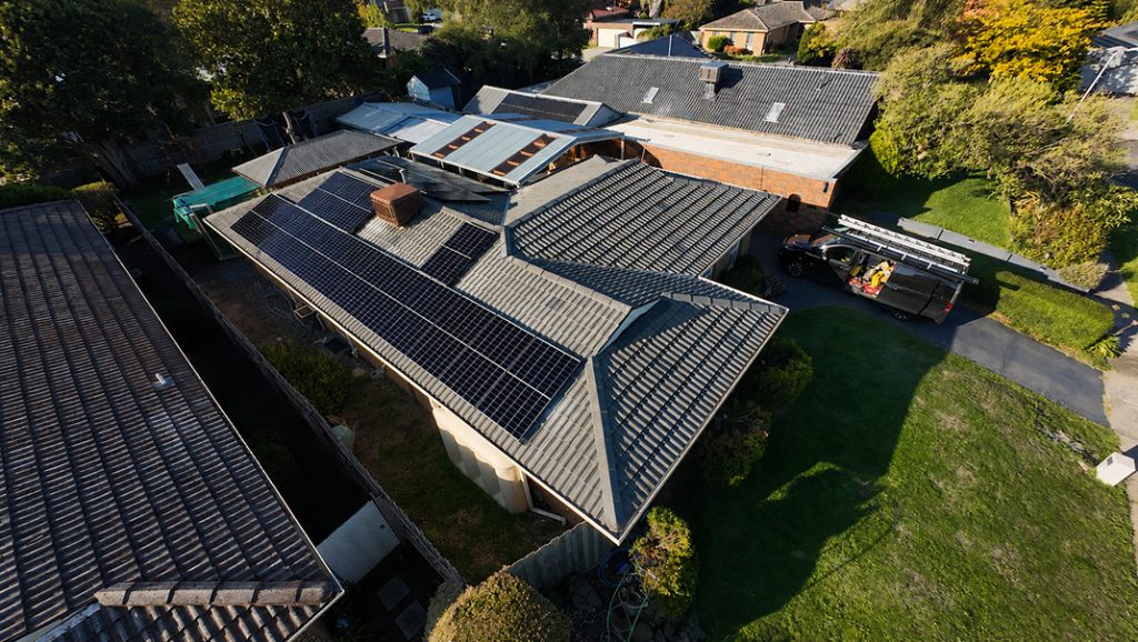Solar panel rooftop installation